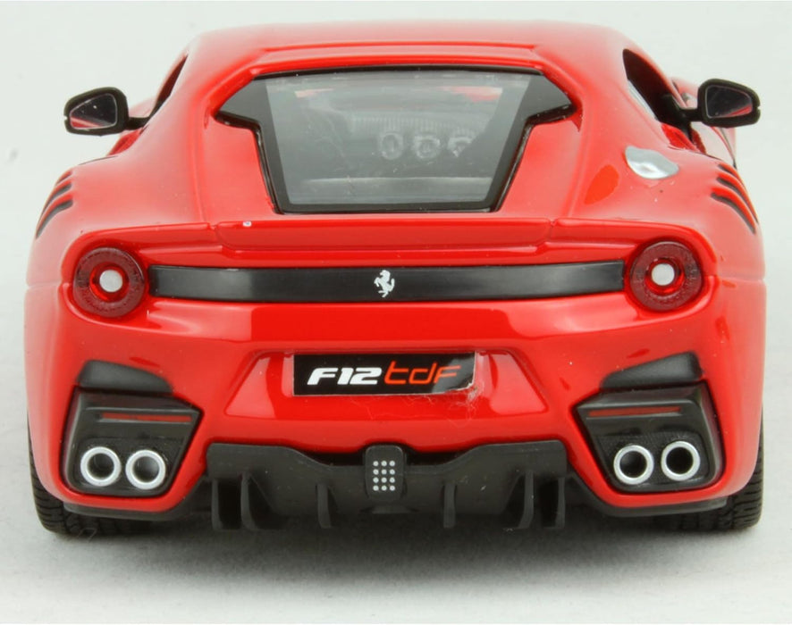 BBURAGO FERRARI F12 TDF, 1/64 SCALE DIECAST MODEL TOY CAR (RED)