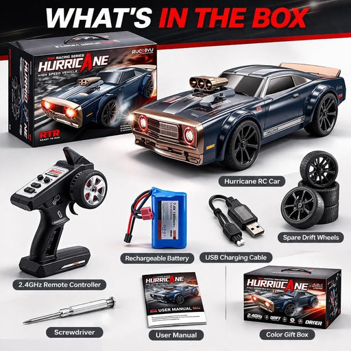 SCY 16303 1:18 Scale Hurricane RC Muscle Car – High-Speed Ready-To-Run Remote Control Racing Car