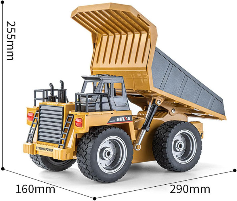 HUINA 1533 RC METAL VERSION DUMP TRUCK ENGINEERING VEHICLE SCALE 1/18 WITH 9 FUNCTIONS