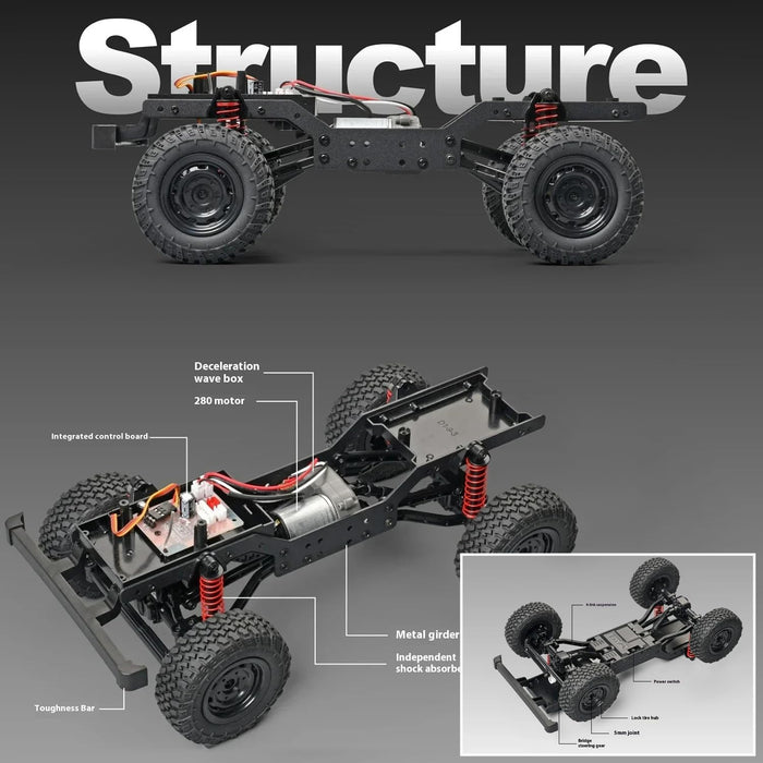 MN MODEL RC ROCK CRAWLER MN999 1/10 2.4G 4WD RC CAR (GREY)