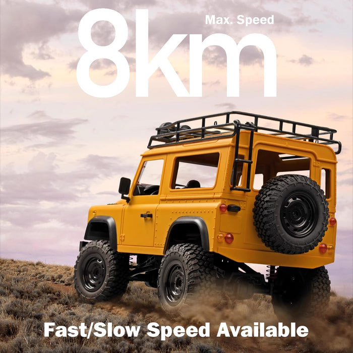 MN MODEL LAND ROVER DEFENDER MN98 1/12 2.4G 4WD RC CRAWLER (YELLOW)