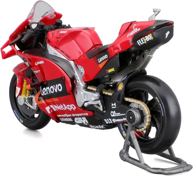 MAISTO - 1/6 SCALE MODEL DUCATI DESMOSEDICI REPLICA LENOVO TEAM # 63 COMPATIBLE WITH FRANCESCO BAGNAIA MOTO GP 2022 (RED) 32229