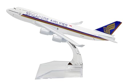 AIPLANE DIECAST SINGAPORE B747 16CM