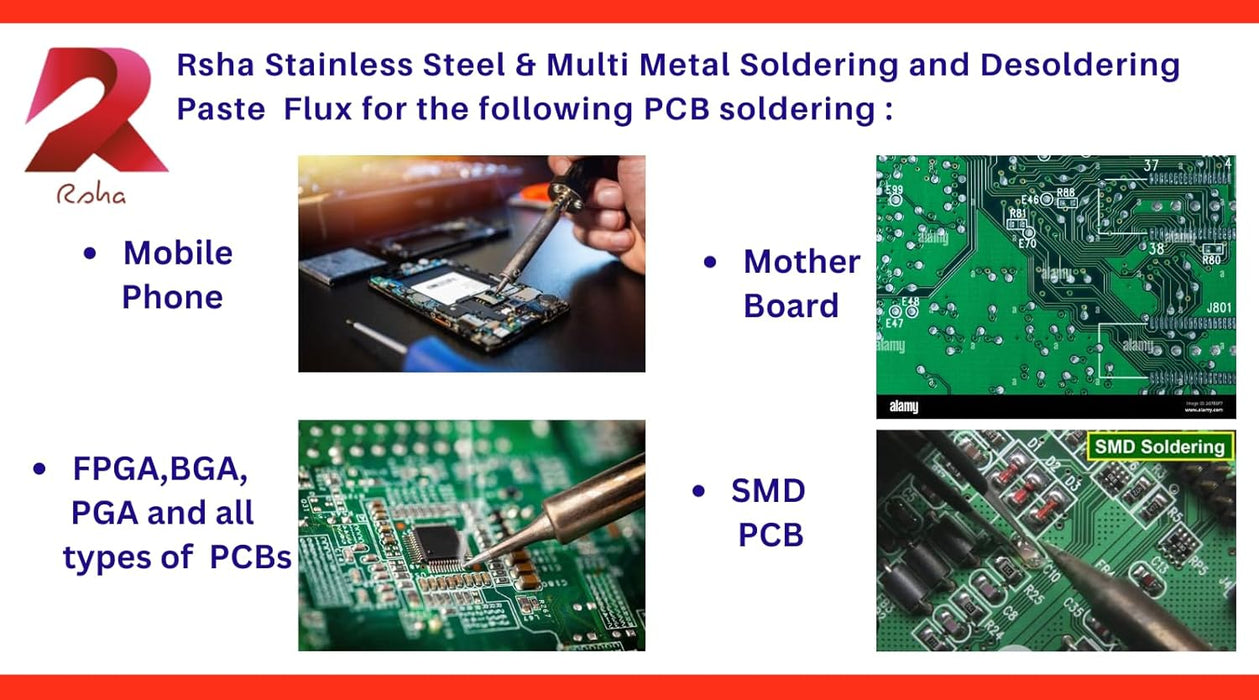 RSHA STAINLESS STEEL & MULTI METALS SOLDERING PASTE FLUX FOR SOLDERING AND DESOLDERING - 1 PACK 25 GM.