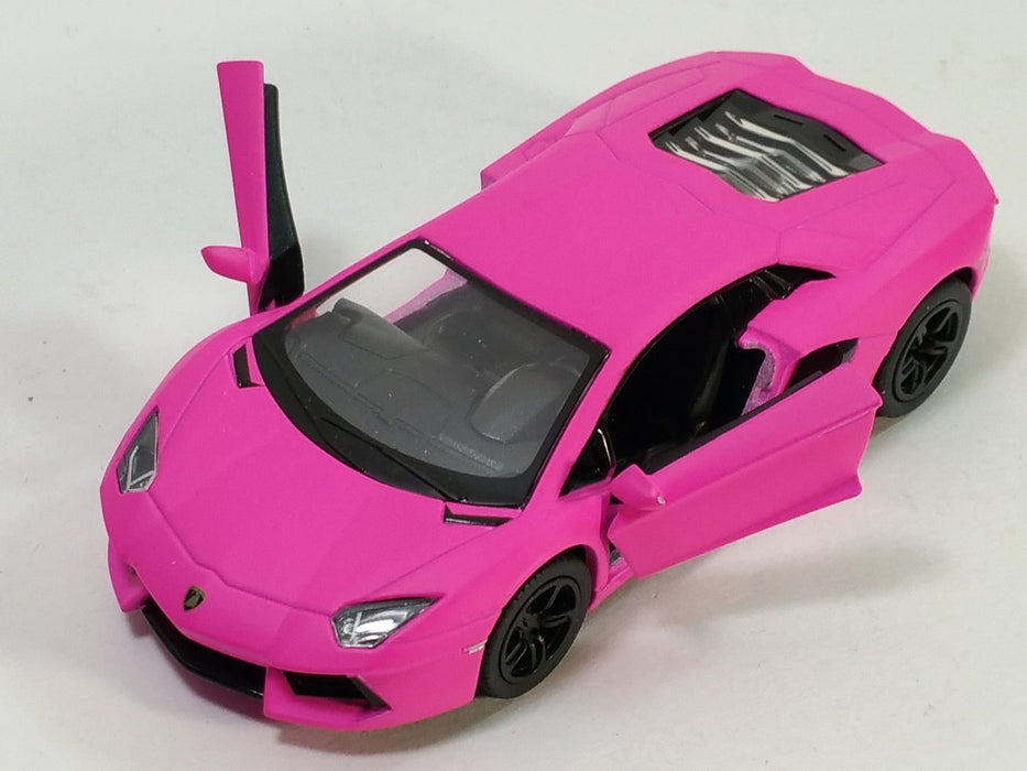 KINSMART LAMBORGHINI AVENTADOR LP 700-4/ MURCIELAGO LP 640/VENENO 1:36 SCALE NO:KT5370D (PINK)