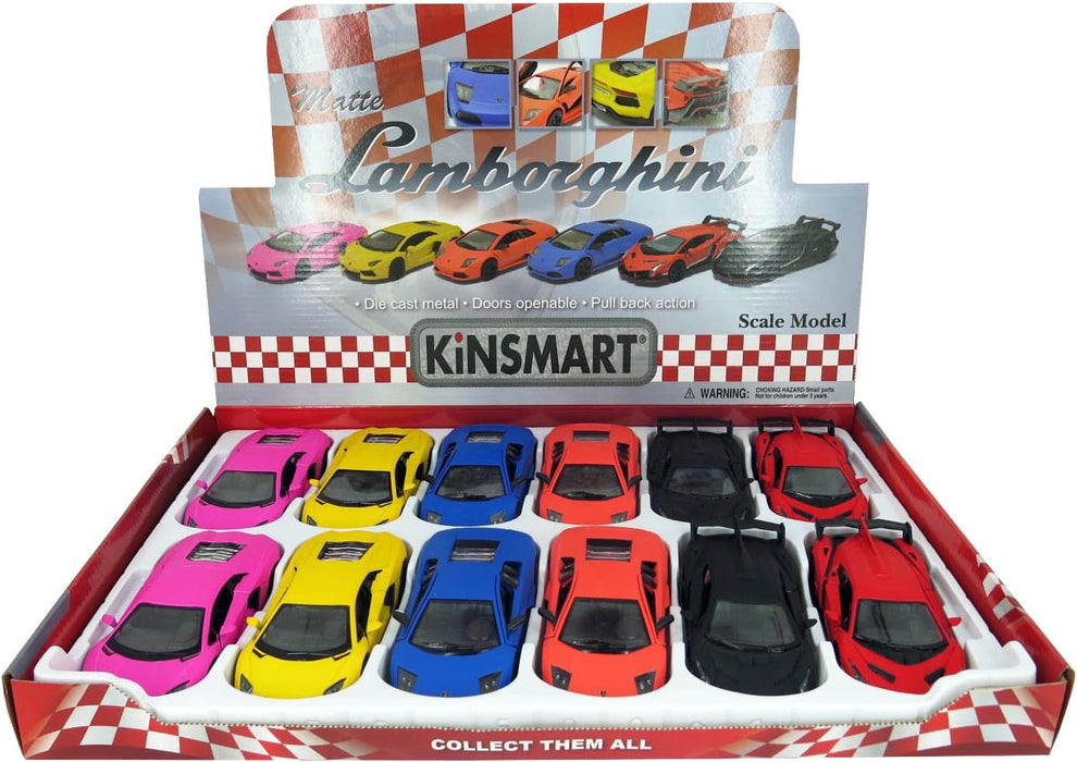 KINSMART LAMBORGHINI AVENTADOR LP 700-4/ MURCIELAGO LP 640/VENENO 1:36 SCALE NO:KT5370D (BLUE)