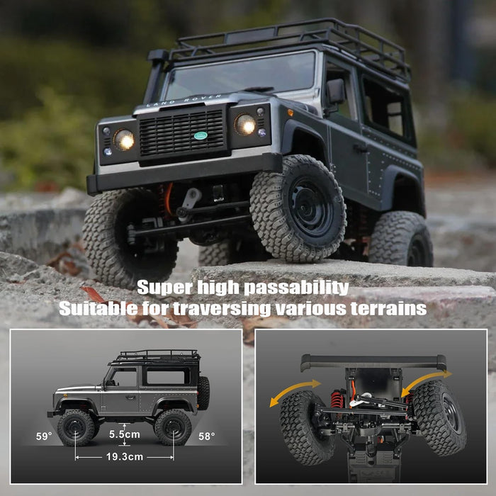 MN MODEL RC ROCK CRAWLER MN999 1/10 2.4G 4WD RC CAR (GREY)