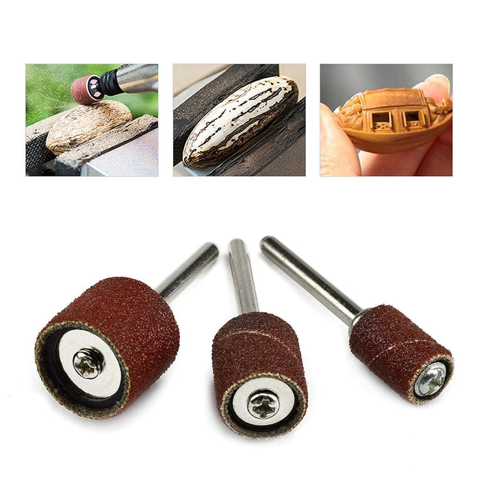 ING 51PCS SANDDRUM SET FOR DREMEL & ALL OTHER ROTARY TOOLS WITH 51 REPLACEABLE SANDBANDS & 6 RUBBER DRUM MANDRELS