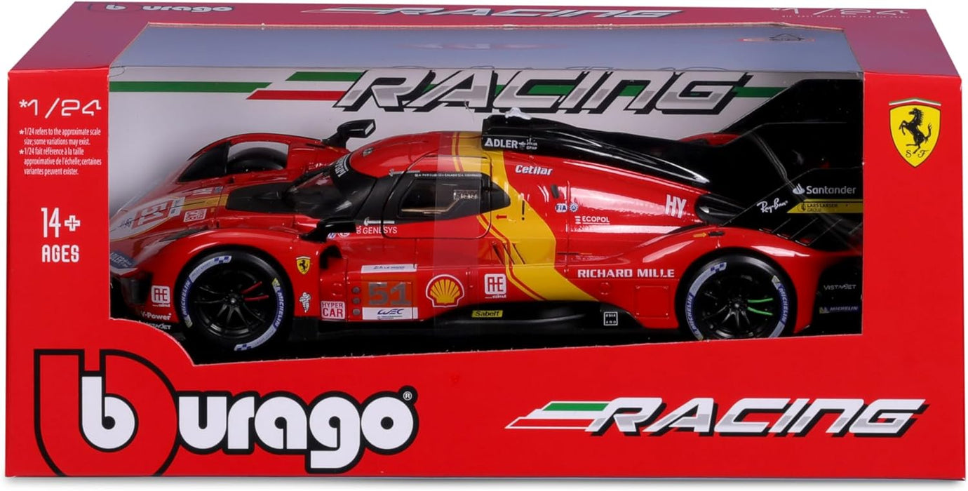BBURAGO FERRARI RACING 499P LE MANS HYPERCAR-1:24 SCALE B18-26309