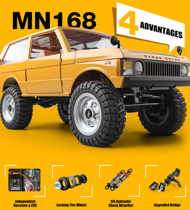 MN MODEL LAND ROVER RANGE ROVER1970 MN168 1/12 2.4G RC ROCK CRAWLER (SKY BLUE)