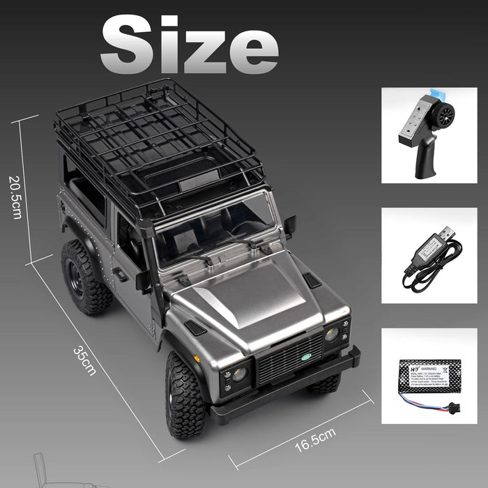 MN MODEL LAND ROVER DEFENDER MN98 1/12 2.4G 4WD RC CRAWLER (YELLOW)
