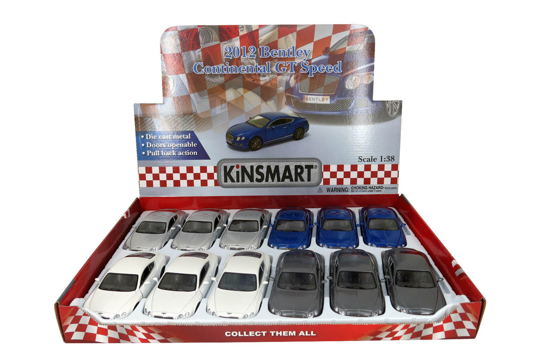 KINSMART 2012 BENTLEY CONTINENTAL GT SPEED 1:38 NO: KT5369D (GREY)