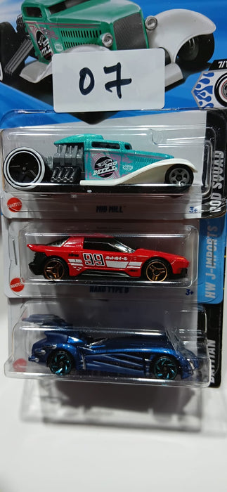 HOT WHEELS CASE-J MAINLINE (PACK OF 3) DIECAST