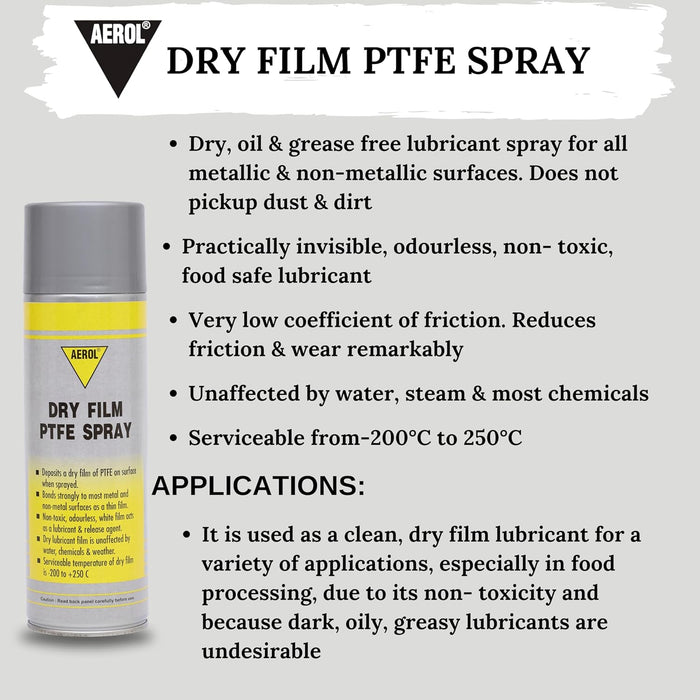 AEROL DRY FILM LUBRICANT SPRAY WITH PTFE GRADE 7701