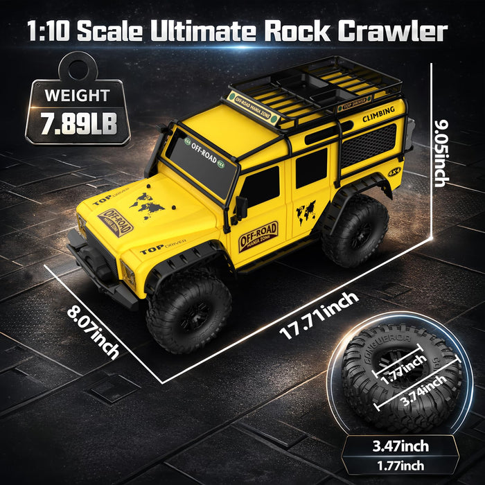 MN MODEL RC ROCK CRAWLER MN999 1/10 2.4G 4WD RC CAR (YELLOW)