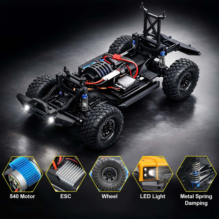 MN MODEL RC ROCK CRAWLER MN999 1/10 2.4G 4WD RC CAR (YELLOW)