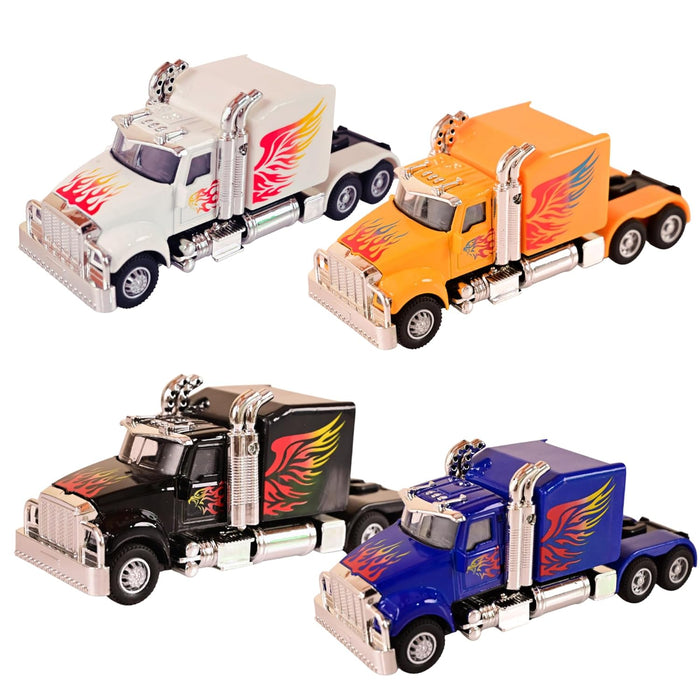 DIE CAST PULLBACK ALLOY TRUCK SERIES LIGHT AND SOUND  0302-55-WHITE