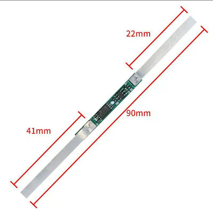 BMS BOARD 3.7V 14500 LITHIUM BATTERY PROTECTION WITH SOLDER BELT