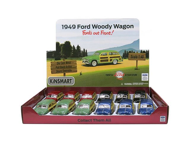 KINSMART 1949 FORD WOODY WAGON 1:40 NO KT5402D(GREEN)