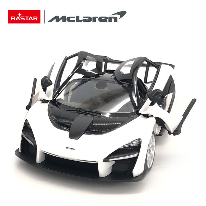 RASTAR MCLAREN SENNA 96600 RC CAR 1/14 SCALE (WHITE & BLACK)