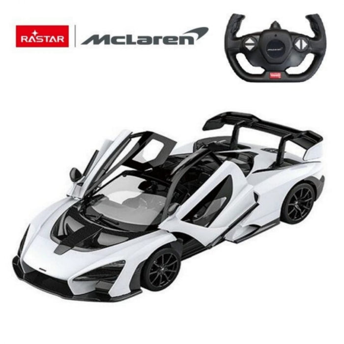RASTAR MCLAREN SENNA 96600 RC CAR 1/14 SCALE (WHITE & BLACK)