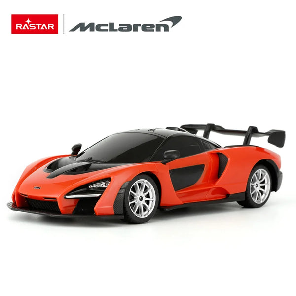 RASTAR MCLAREN SENNA 96700 RC CAR 1/24 SCALE (ORANGE & BLACK)