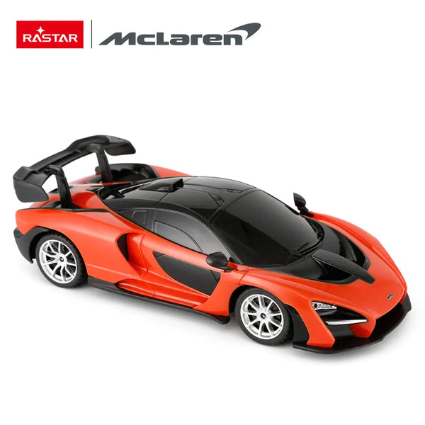 RASTAR MCLAREN SENNA 96700 RC CAR 1/24 SCALE (ORANGE & BLACK)