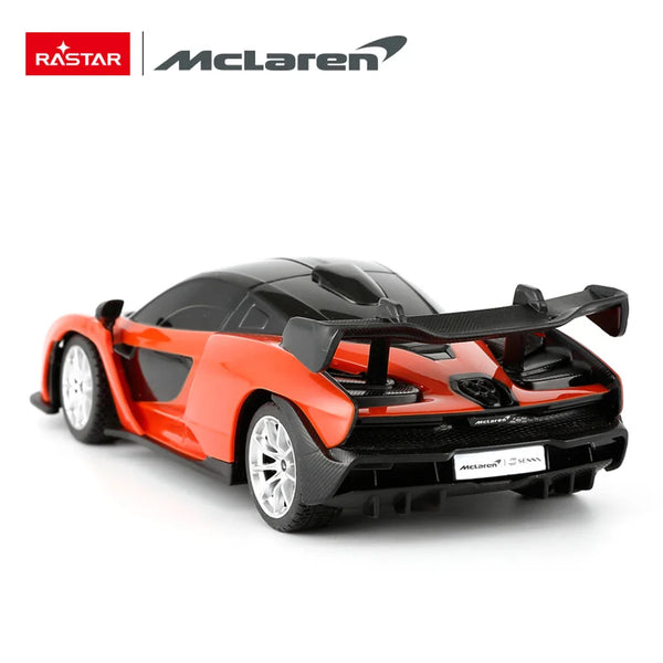 RASTAR MCLAREN SENNA 96700 RC CAR 1/24 SCALE (ORANGE & BLACK)