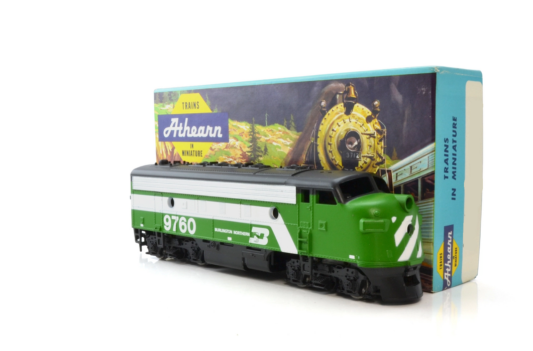 ATHEARN HO SCALE F7A DIESEL BURLINGTON NORTHERN #9760 ENGINE POWERED