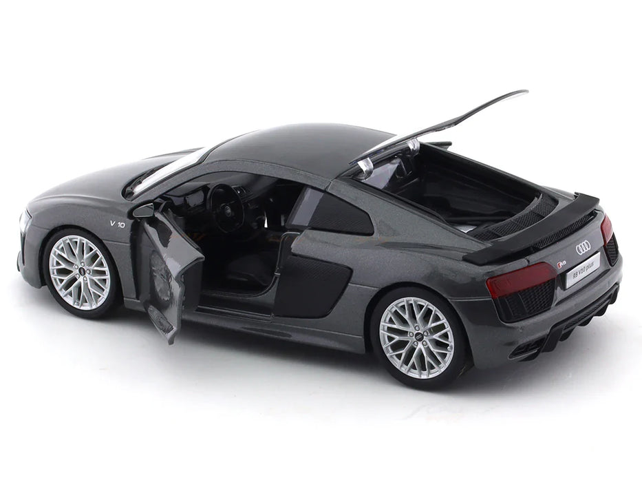 MAISTO AUDI R8 V10 1/24 GREY SCALE MODEL CAR 51281