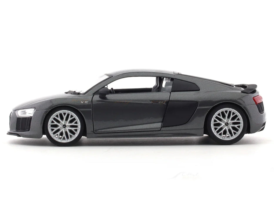 MAISTO AUDI R8 V10 1/24 GREY SCALE MODEL CAR 51281