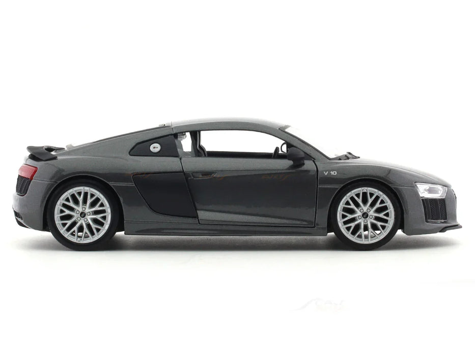 MAISTO AUDI R8 V10 1/24 GREY SCALE MODEL CAR 51281