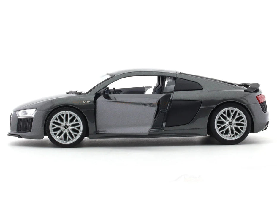 MAISTO AUDI R8 V10 1/24 GREY SCALE MODEL CAR 51281