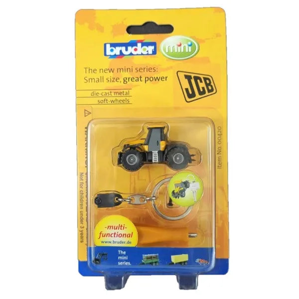BRUDER 00420 JCB FASTRAC 3220 WITH KEYRING AND SCREWDRIVER 1:128 MINI DIECAST