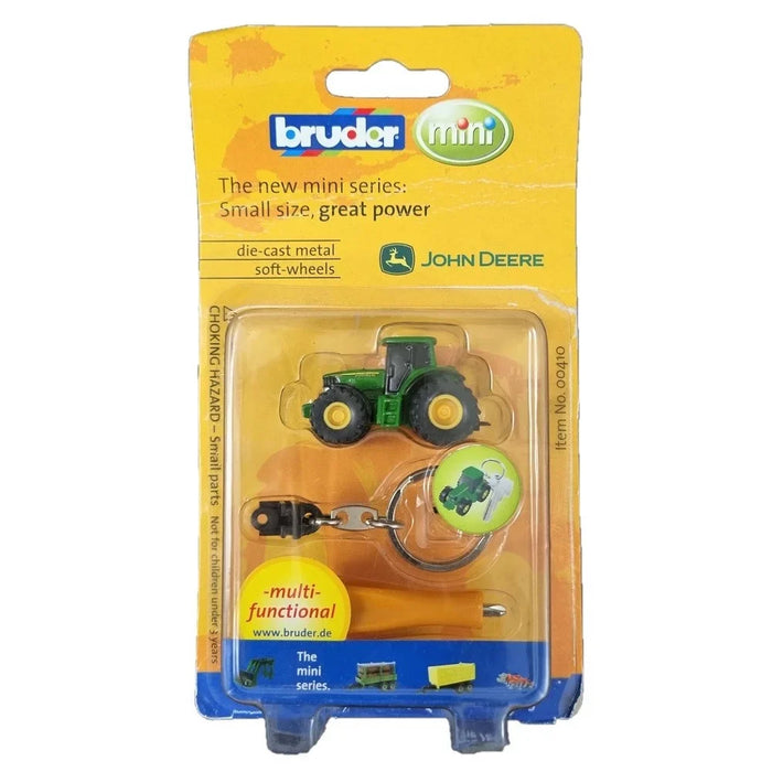BRUDER 00410 JOHN DEERE WITH KEYRING AND SCREWDRIVER 1:128 MINI DIECAST