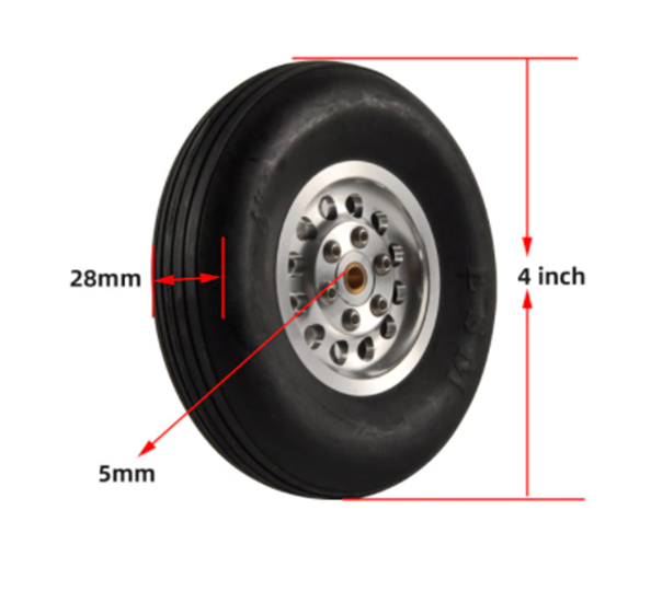 Rubber Wheel With CNC Aluminum Hub 4