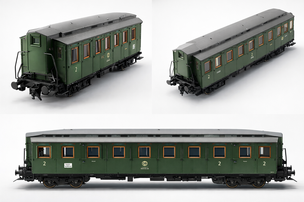 ROCO H0 44205A PASSENGER COMPARTMENT CAR 52595 COLOGNE DB SHORT COUPLINGS