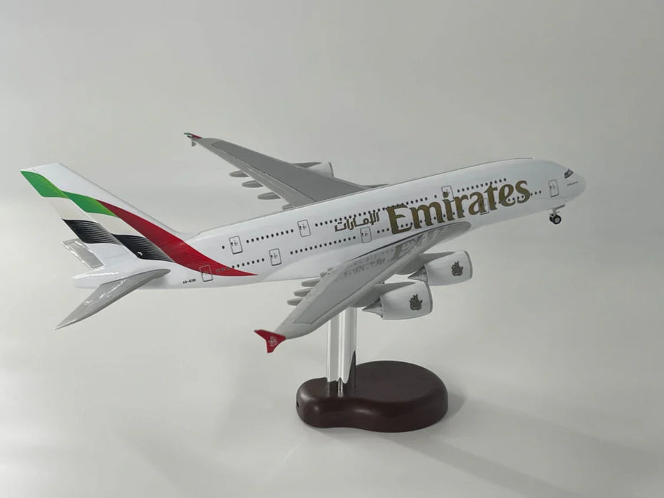 AIRPLANE DIECAST METAL FLY EMIRATES A380 45CM