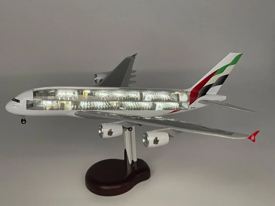AIRPLANE DIECAST METAL FLY EMIRATES A380 45CM