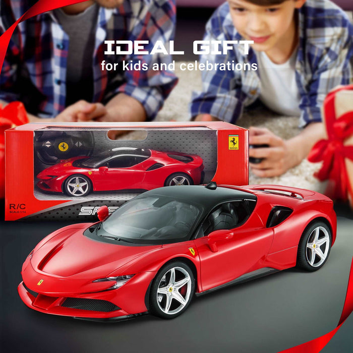 RASTAR FERRARI SF90 STRAOALE 97300 RC CAR 1/14 SCALE (RED)
