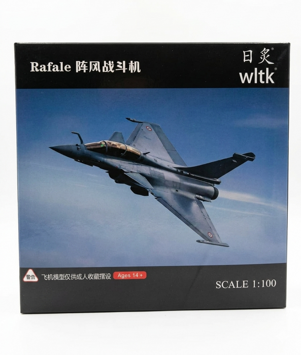 DIECAST AIRPLANE MODEL RAFALE FIGHTER JET 1/100 L-15CM W-11.5CM