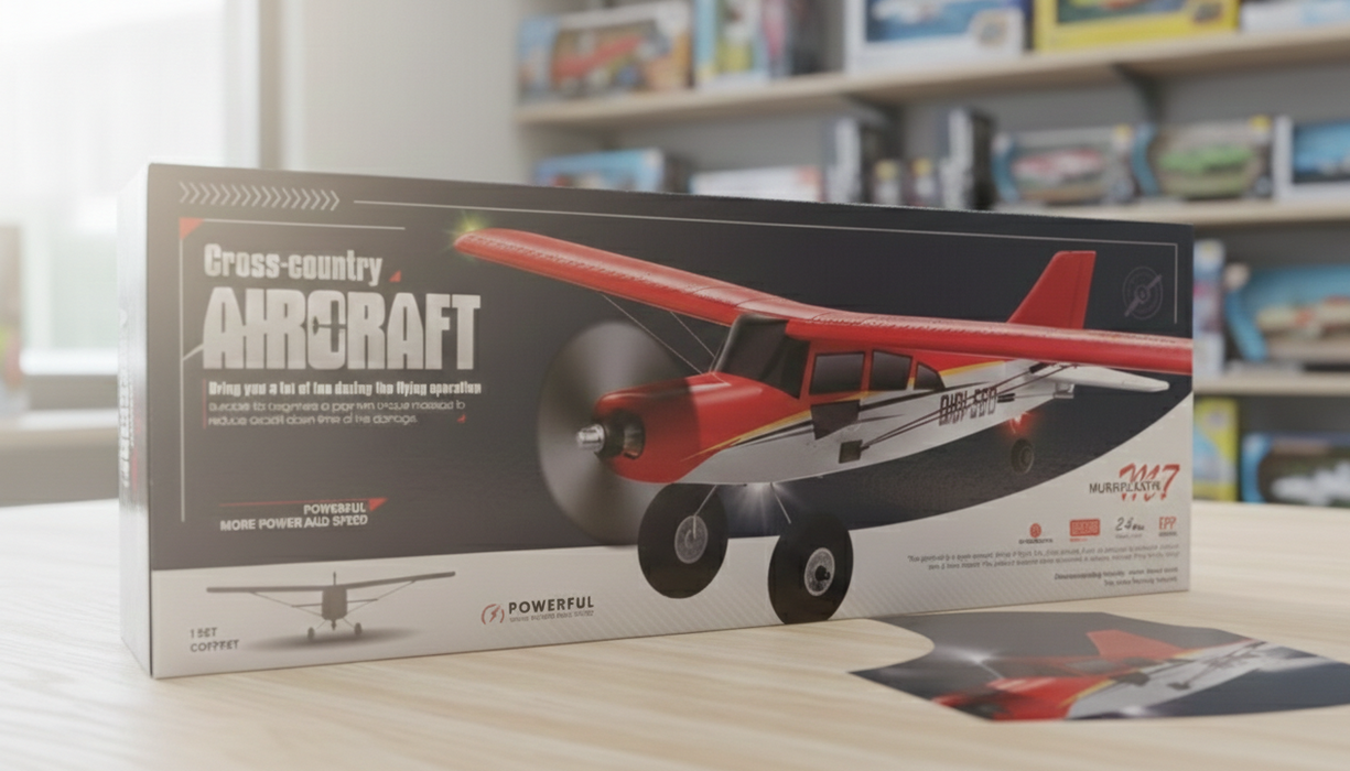 CROSS-COUNTRY AIRCRAFT QIDI-560 M7 51.2CM WING SPAN 37CM FUSELAGE (RED)