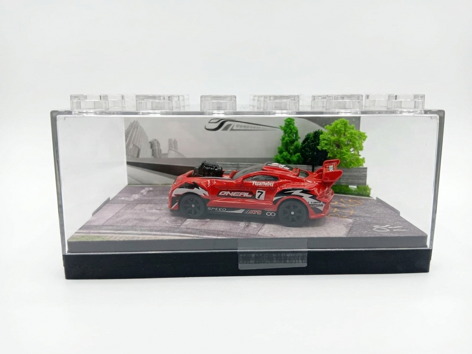 DIORAMA RED RACING CAR MINIATURE 1:64 SCALE 95577-30