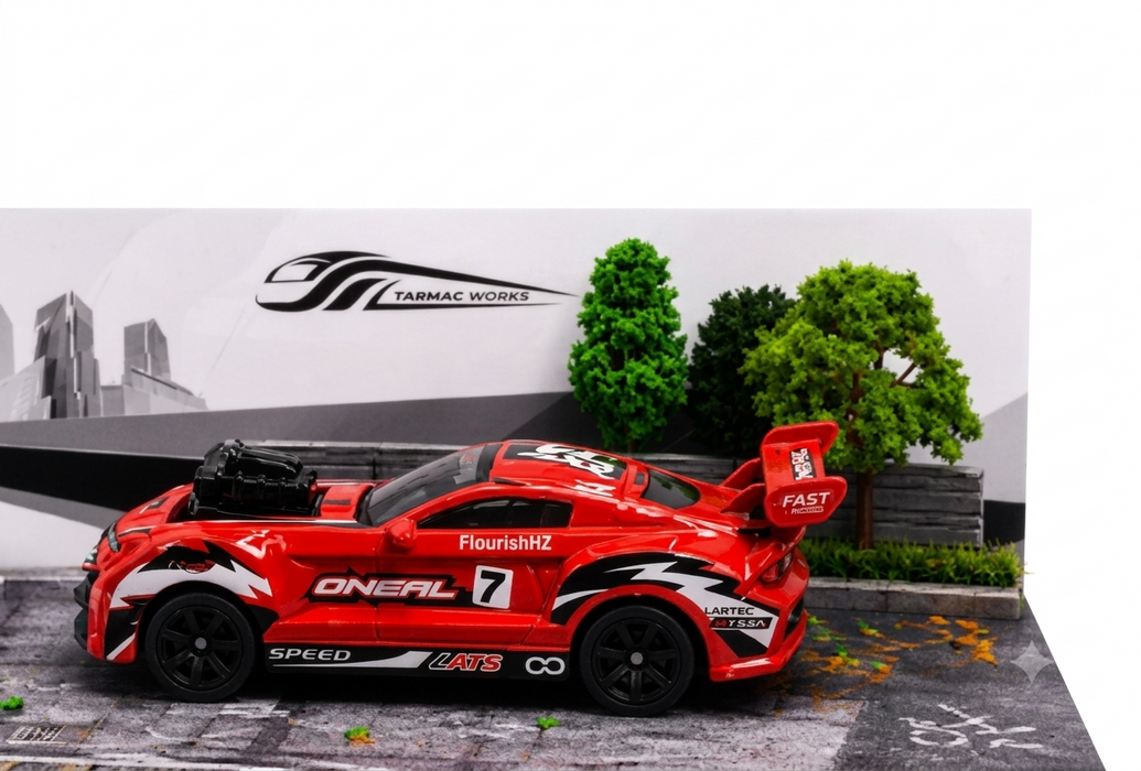 DIORAMA RED RACING CAR MINIATURE 1:64 SCALE 95577-30