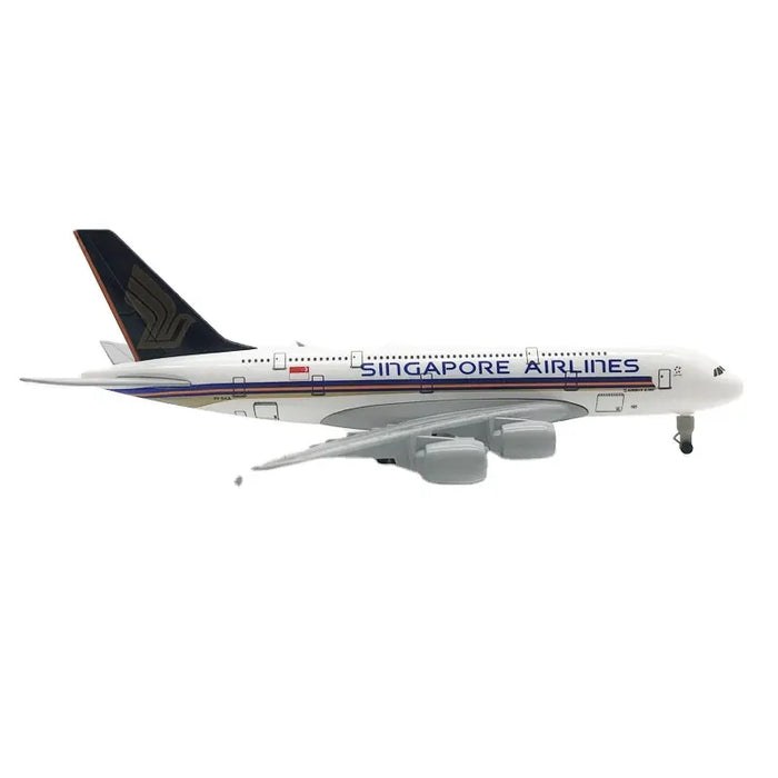 AIRPLANE DIECAST METAL SINGAPORE A380 20CM