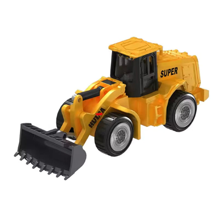 DIE CAST HUINA 1015 WHEEL LOADER 1/80 SCALE YELLOW