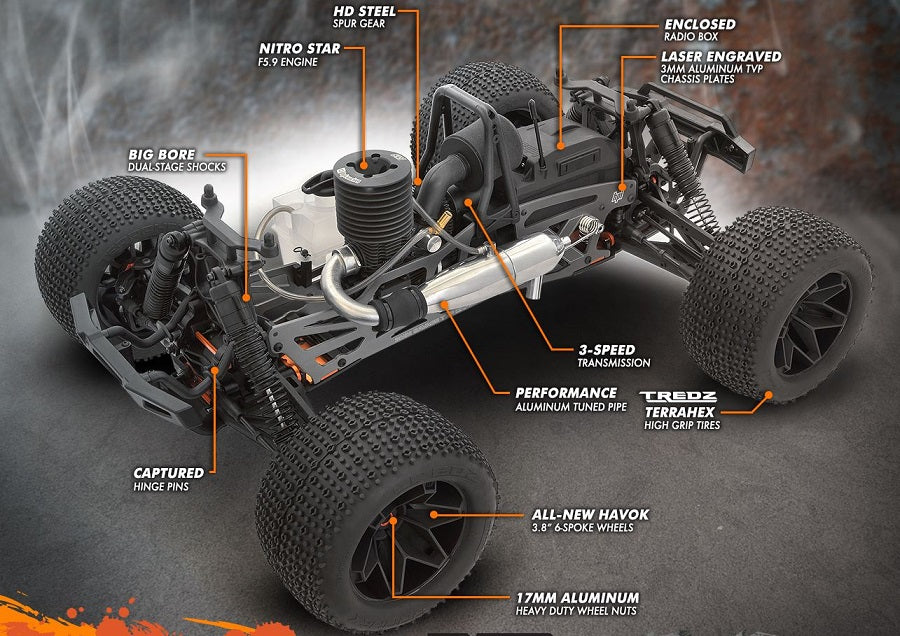 HPI SAVAGE XL NITRO 4WD MONSTER TRUCK  1/8 SCALE