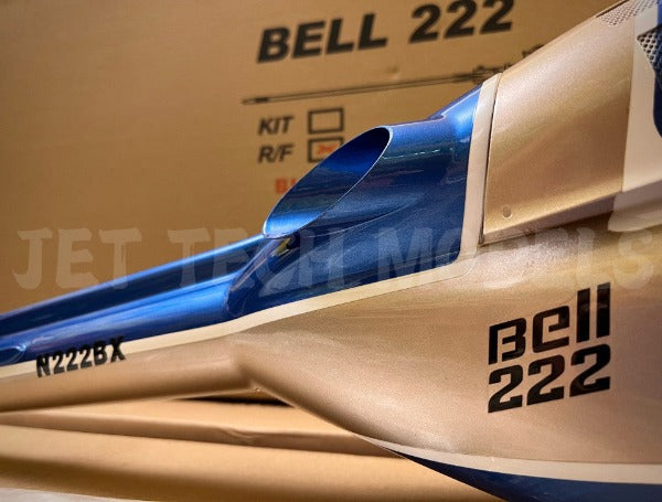 FUNKEY SCALE FUSELAGE BELL 222 .30 (550) SIZE BLUE COLOR WITH RETRACTABLE LANDING GEAR