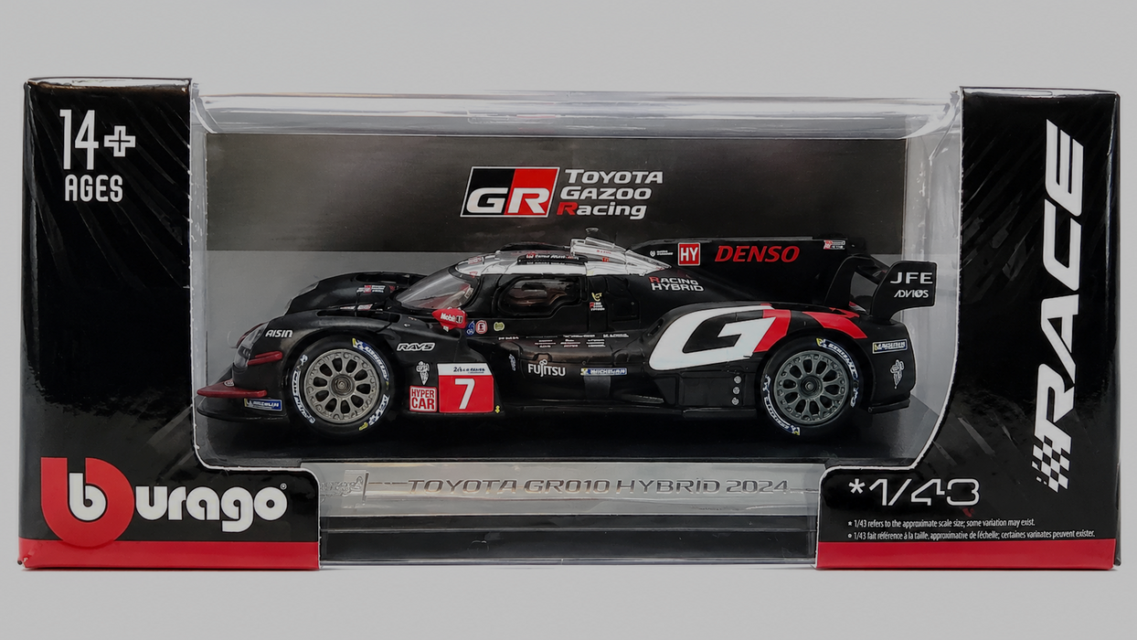 BBURAGO 18-38322 1/43 TOYOTA GAZOO RACING GR010 HYBRID 2024 DIE-CAST