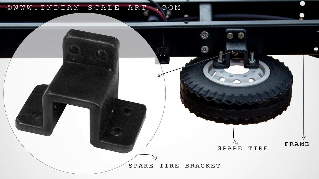 RC Truck spare wheel bracket (Scale 1:18)